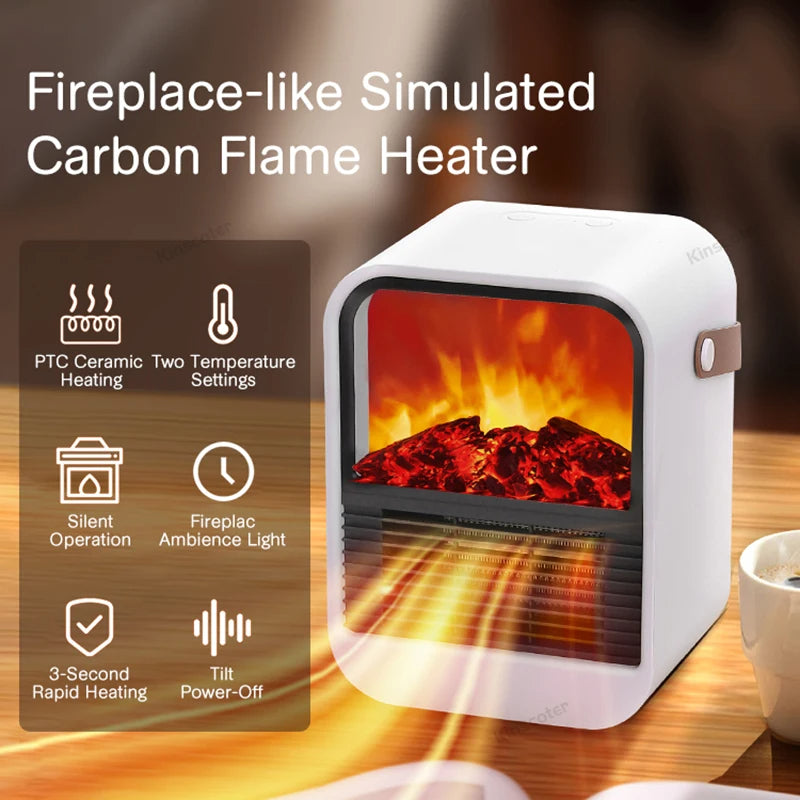 Portable Electric Fireplace Heater – Cozy & Efficient