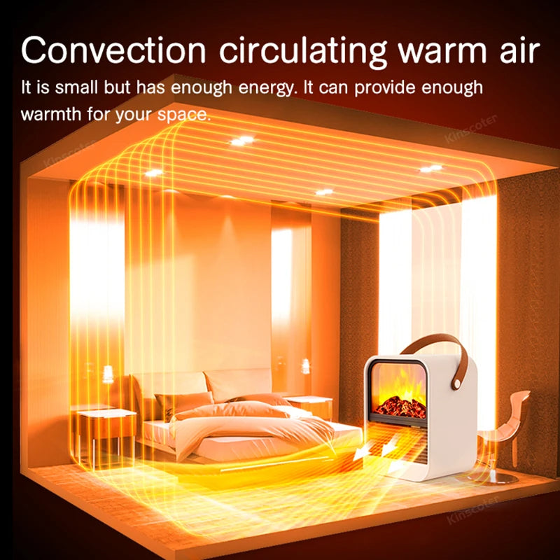 Portable Electric Fireplace Heater – Cozy & Efficient