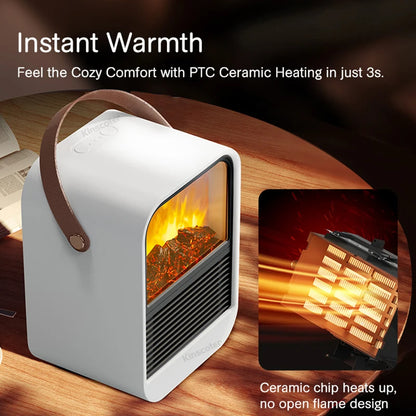 Portable Electric Fireplace Heater – Cozy & Efficient