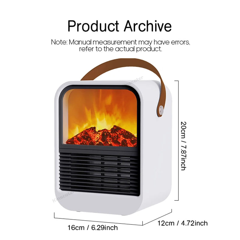 Portable Electric Fireplace Heater – Cozy & Efficient